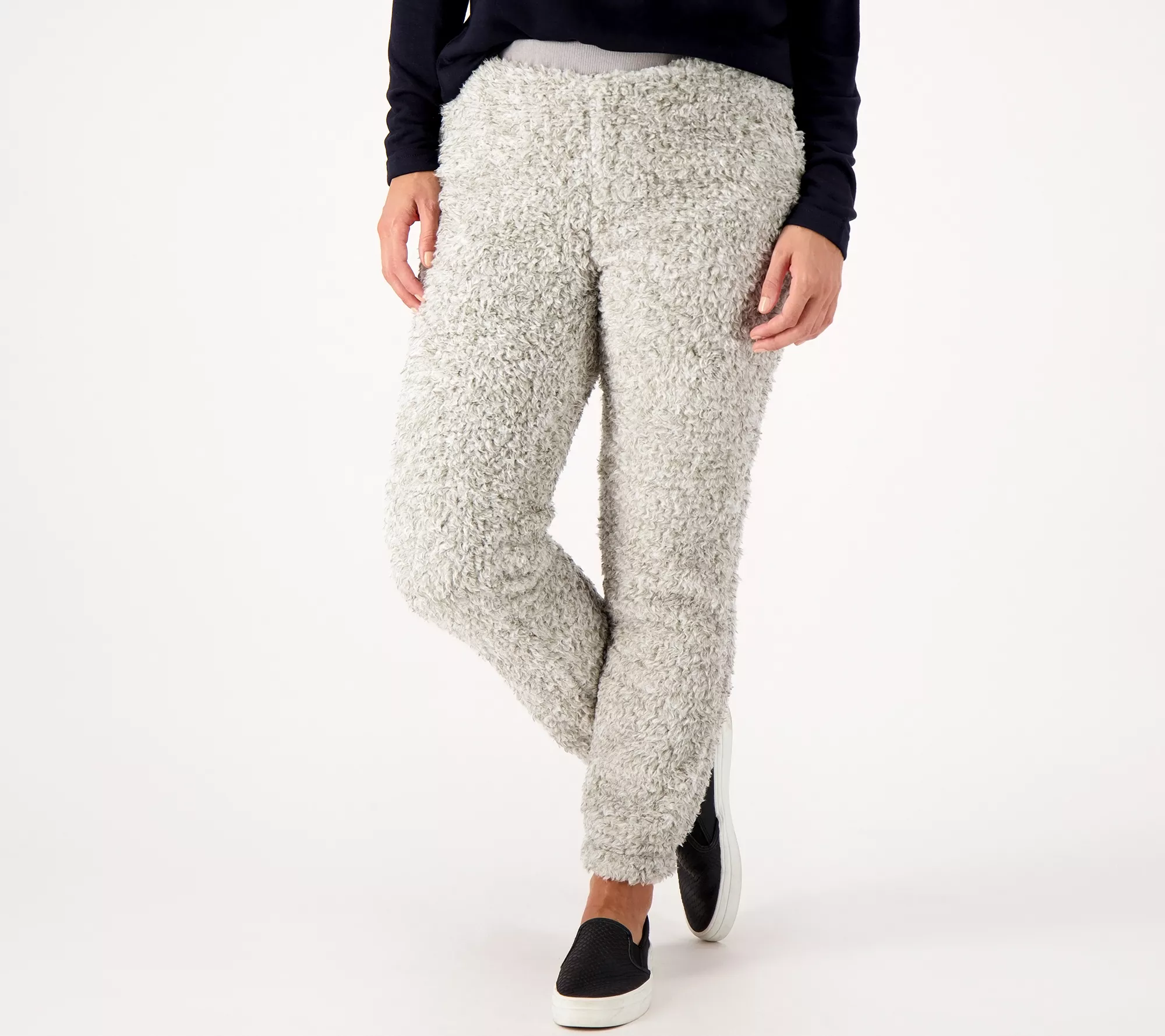 BumbleBella by Jill Martin Petite Sherpa Joggers with Pockets